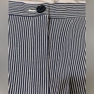NWOT LANDS END cropped pants Navy stripes SZ 18W Petite
